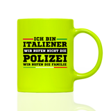 Tasse Neon Ich bin Italiener