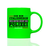 Tasse Neon Ich bin Italienerin