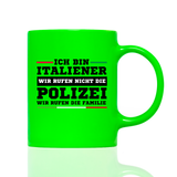 Tasse Neon Ich bin Italiener
