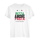 Herren T-Shirt Pizza, Pasta, Amore