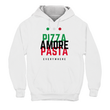 Hoodie Unisex Pizza, Pasta, Amore