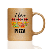 Tasse Glitzer I LOVE PIZZA