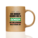 Tasse Glitzer ZWEI SPRACHEN