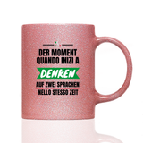 Tasse Glitzer ZWEI SPRACHEN