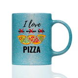 Tasse Glitzer I LOVE PIZZA